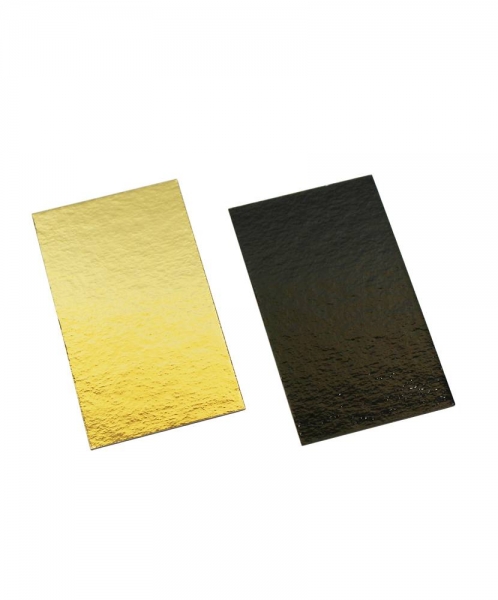 Kartonboden für Beutel 60x95mm gold/schwarz